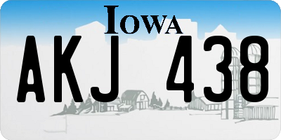 IA license plate AKJ438