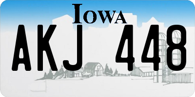 IA license plate AKJ448