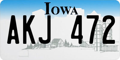 IA license plate AKJ472