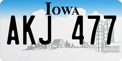IA license plate AKJ477