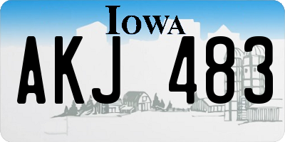 IA license plate AKJ483