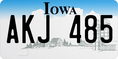 IA license plate AKJ485