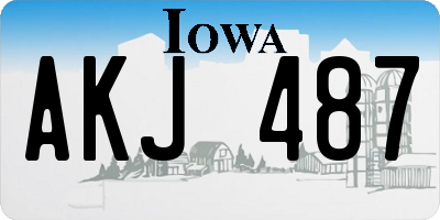 IA license plate AKJ487