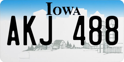 IA license plate AKJ488