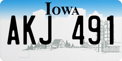 IA license plate AKJ491
