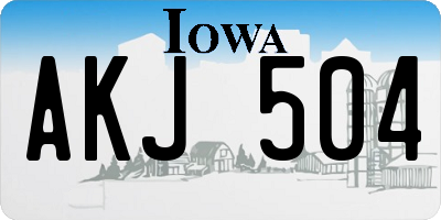 IA license plate AKJ504