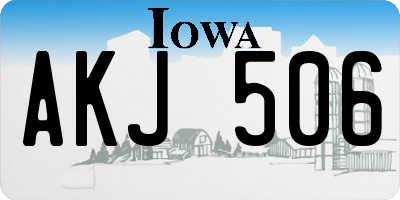 IA license plate AKJ506
