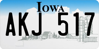 IA license plate AKJ517