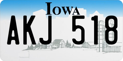 IA license plate AKJ518