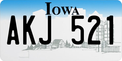 IA license plate AKJ521
