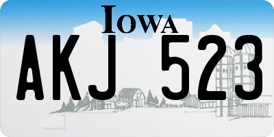 IA license plate AKJ523