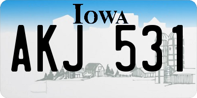 IA license plate AKJ531