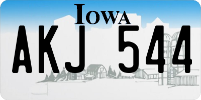 IA license plate AKJ544