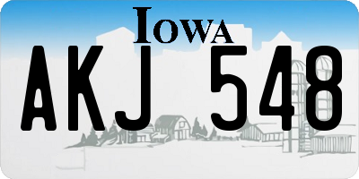 IA license plate AKJ548