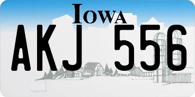 IA license plate AKJ556