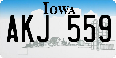 IA license plate AKJ559