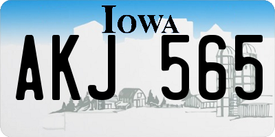 IA license plate AKJ565