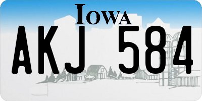 IA license plate AKJ584