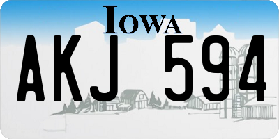 IA license plate AKJ594