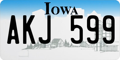IA license plate AKJ599