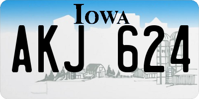 IA license plate AKJ624
