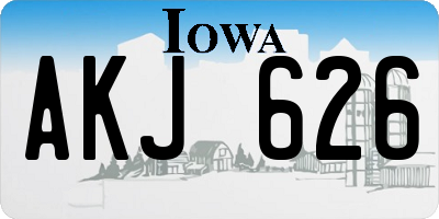 IA license plate AKJ626