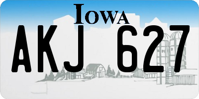 IA license plate AKJ627