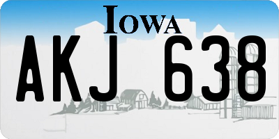 IA license plate AKJ638