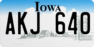 IA license plate AKJ640
