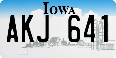 IA license plate AKJ641