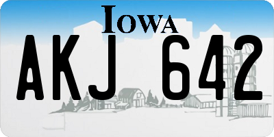 IA license plate AKJ642