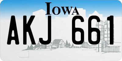 IA license plate AKJ661