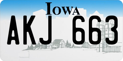 IA license plate AKJ663