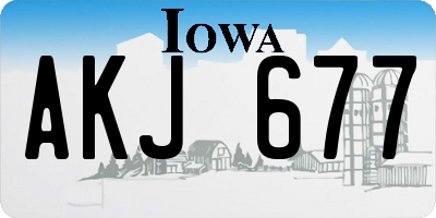 IA license plate AKJ677