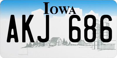 IA license plate AKJ686