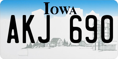 IA license plate AKJ690