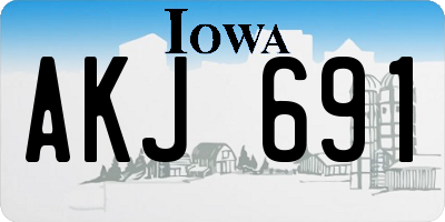 IA license plate AKJ691