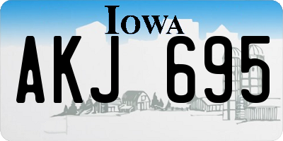 IA license plate AKJ695