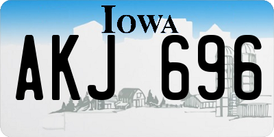IA license plate AKJ696