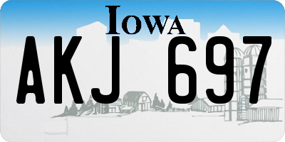 IA license plate AKJ697