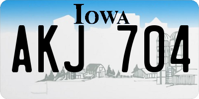 IA license plate AKJ704