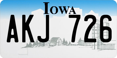 IA license plate AKJ726