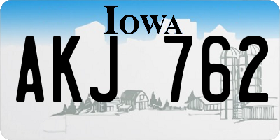 IA license plate AKJ762