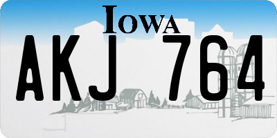 IA license plate AKJ764