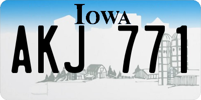 IA license plate AKJ771