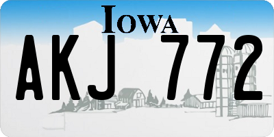 IA license plate AKJ772