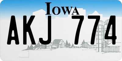 IA license plate AKJ774