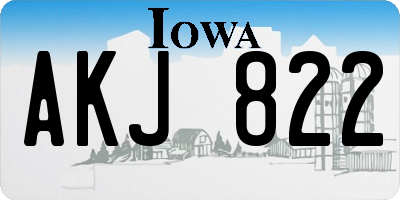 IA license plate AKJ822