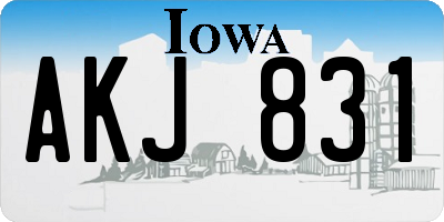 IA license plate AKJ831