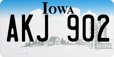 IA license plate AKJ902